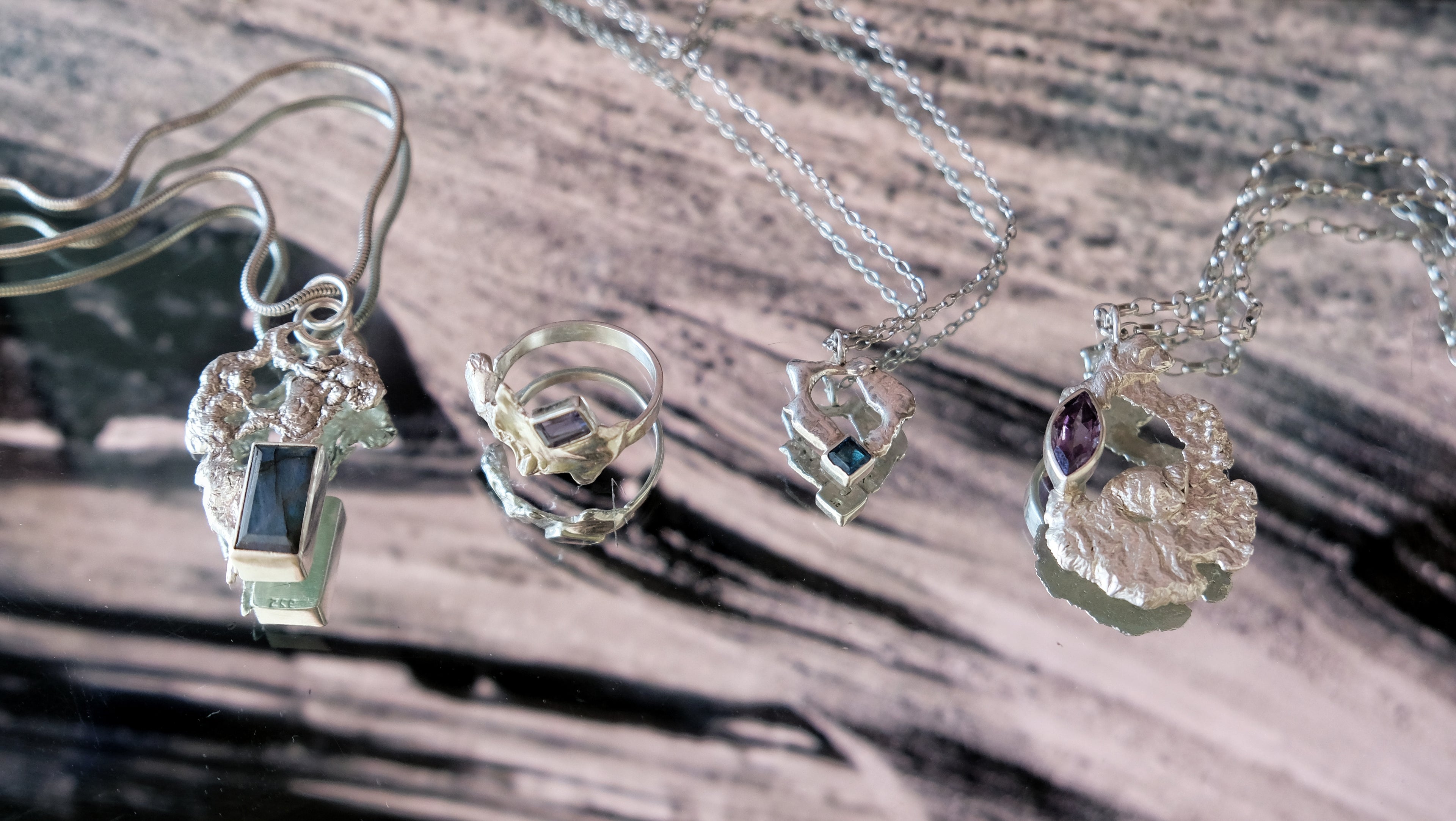 Sterling silver elemental collection | Made with Grace | handmade jewellery nz
