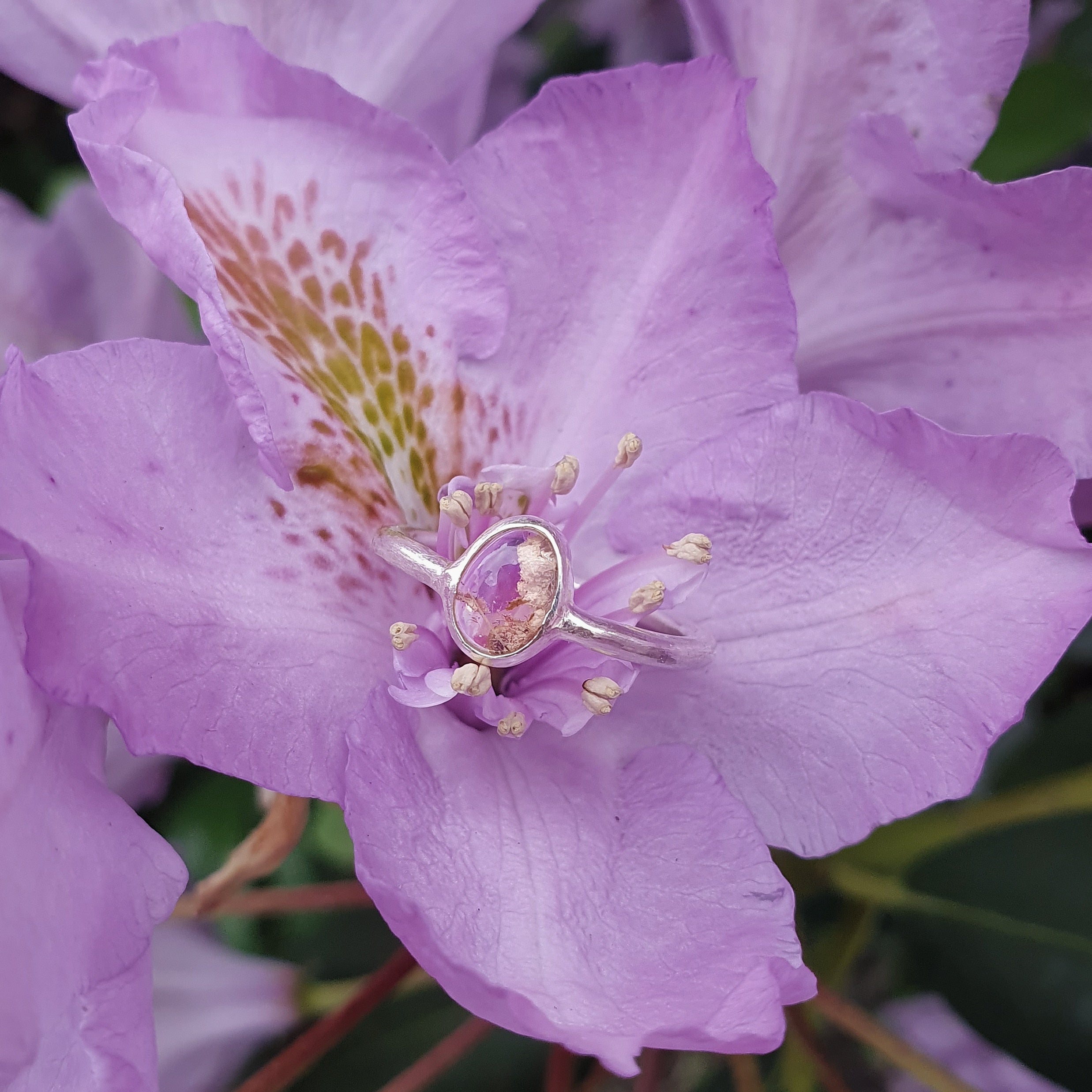 Dainty mexican fire opal sterling silver ring | Made with Grace | handmade jewellery nz