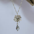 Organic silver pendant with freshwater pearl | Made with Grace | handmade jewellery nz