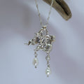 Large organic silver pendant with freshwater pearls | Made with Grace | handmade jewellery nz