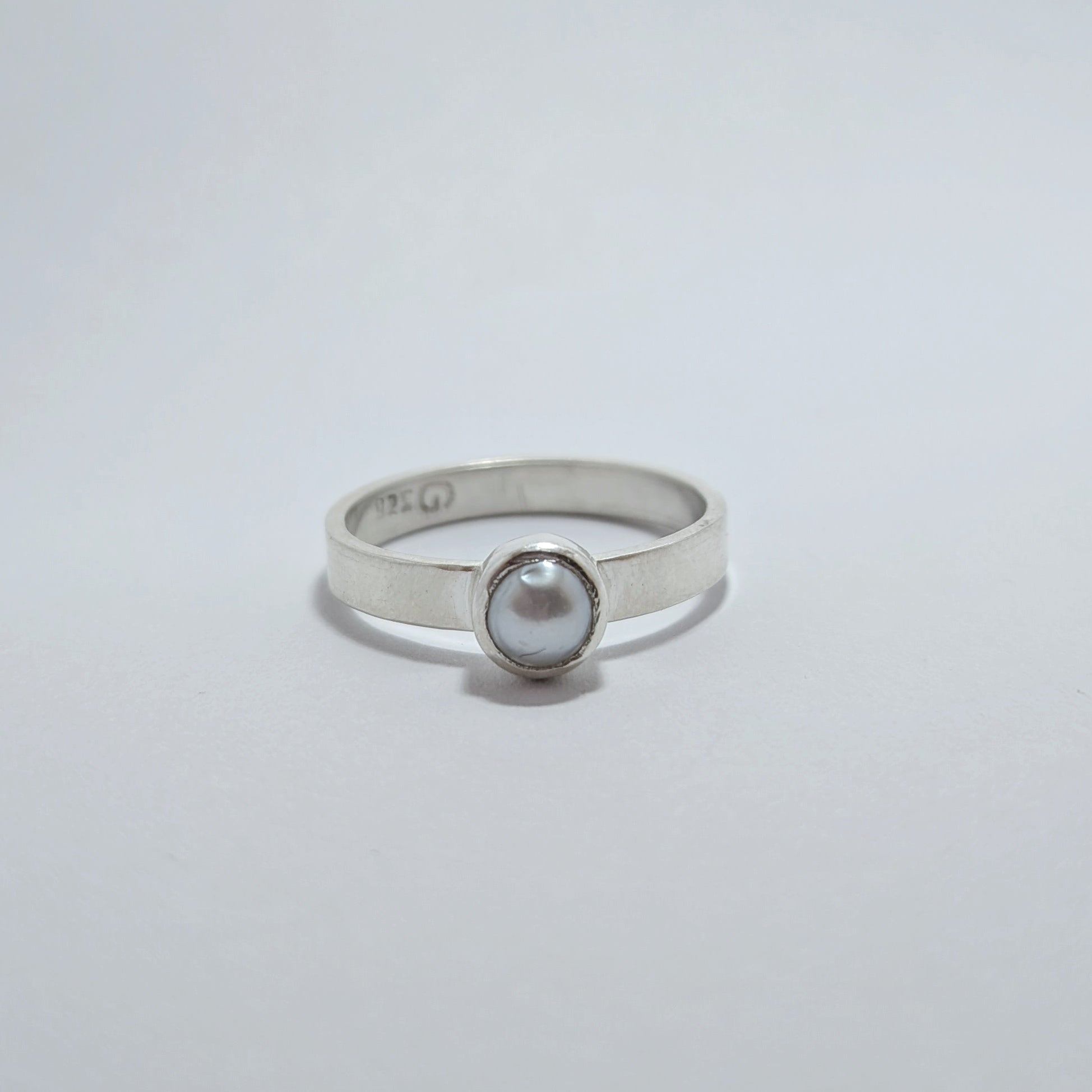 Dainty pearl ring