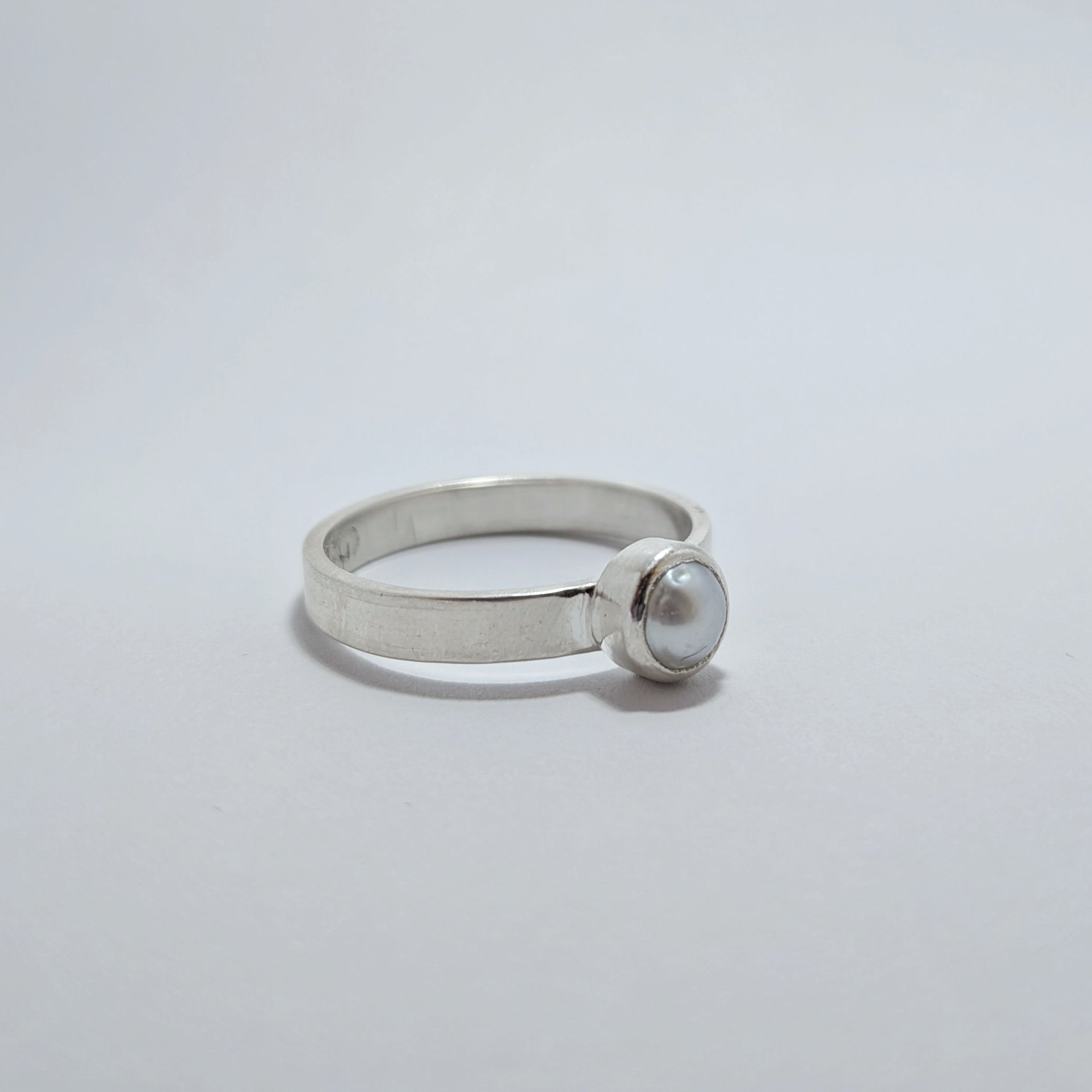Dainty pearl ring