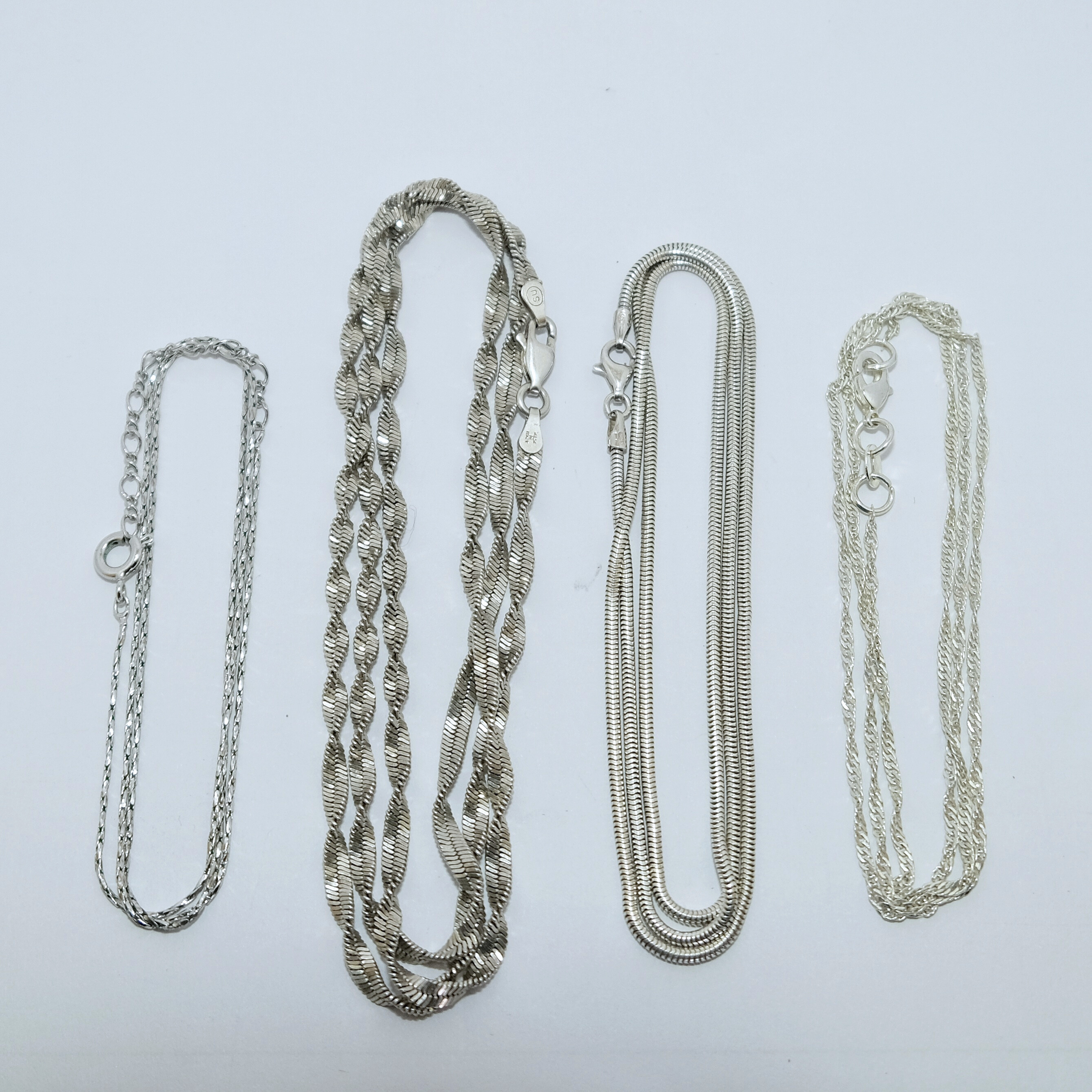 Sterling silver vintage and secondhand chains | Made with Grace | handmade jewellery nz