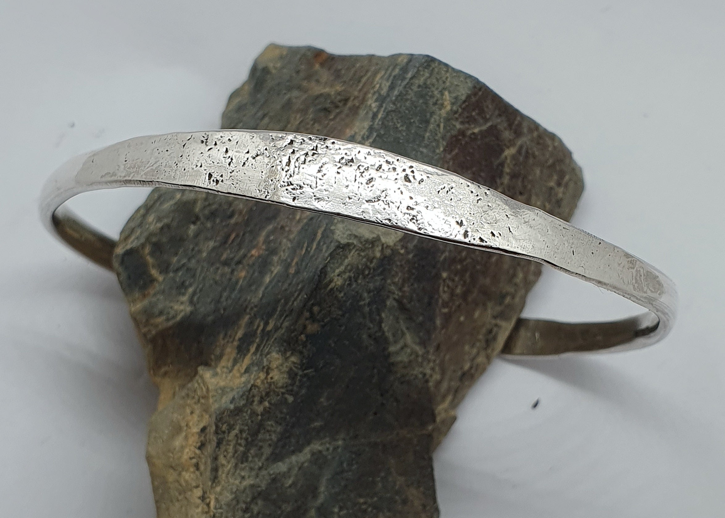 Textured sterling silver cuff | Made with Grace | handmade jewellery nz